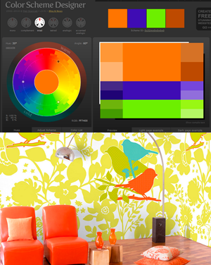 · Инструмент для подбора цветов и генерации цветовых схем ·